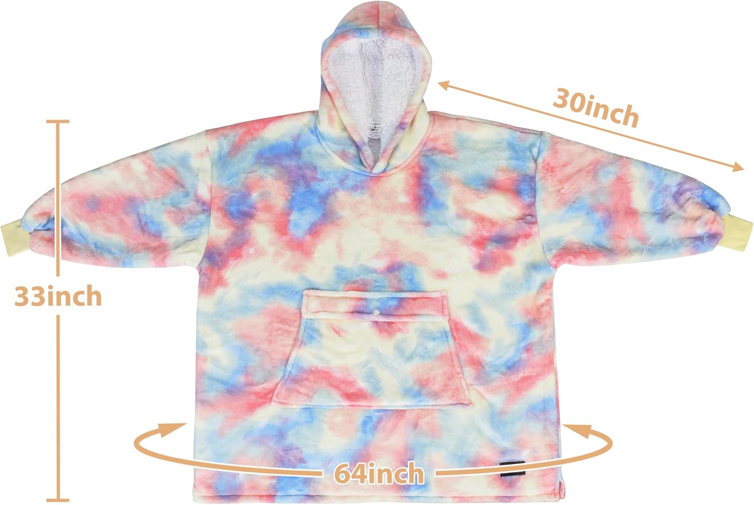 Catalonia Blanket Hoodie for Kids, Oversized Wearable Sherpa Sweatshirt Pullover for Teens Youth, Gift Idea - Image 7