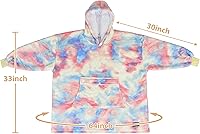 Vista 7 de Catalonia Blanket Hoodie for Kids, Oversized Wearable Sherpa Sweatshirt Pullover for Teens Youth, Gift Idea