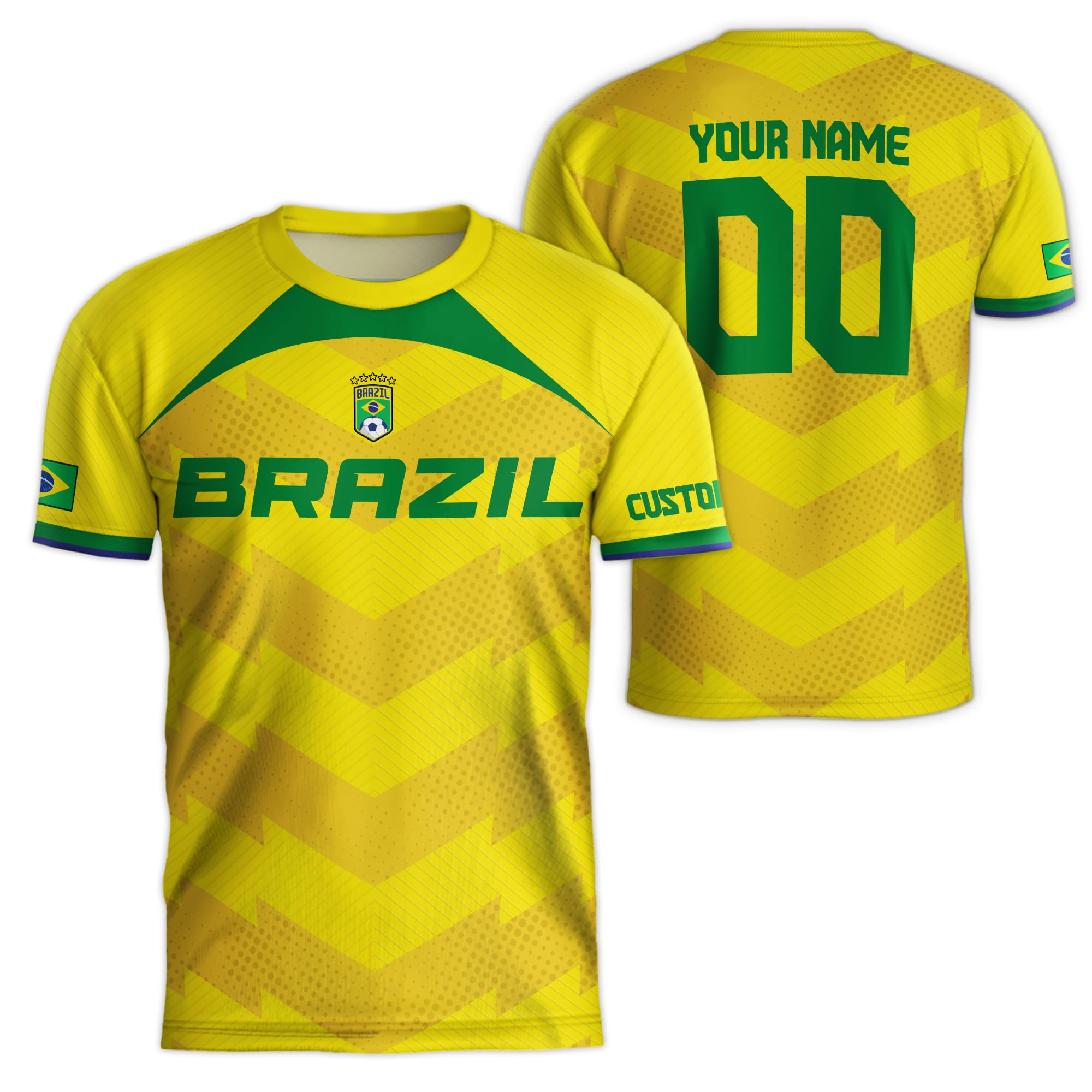 Personalized Brazil Soccer Jersey 2025 - Custom Name Brazilian Jersey for Men