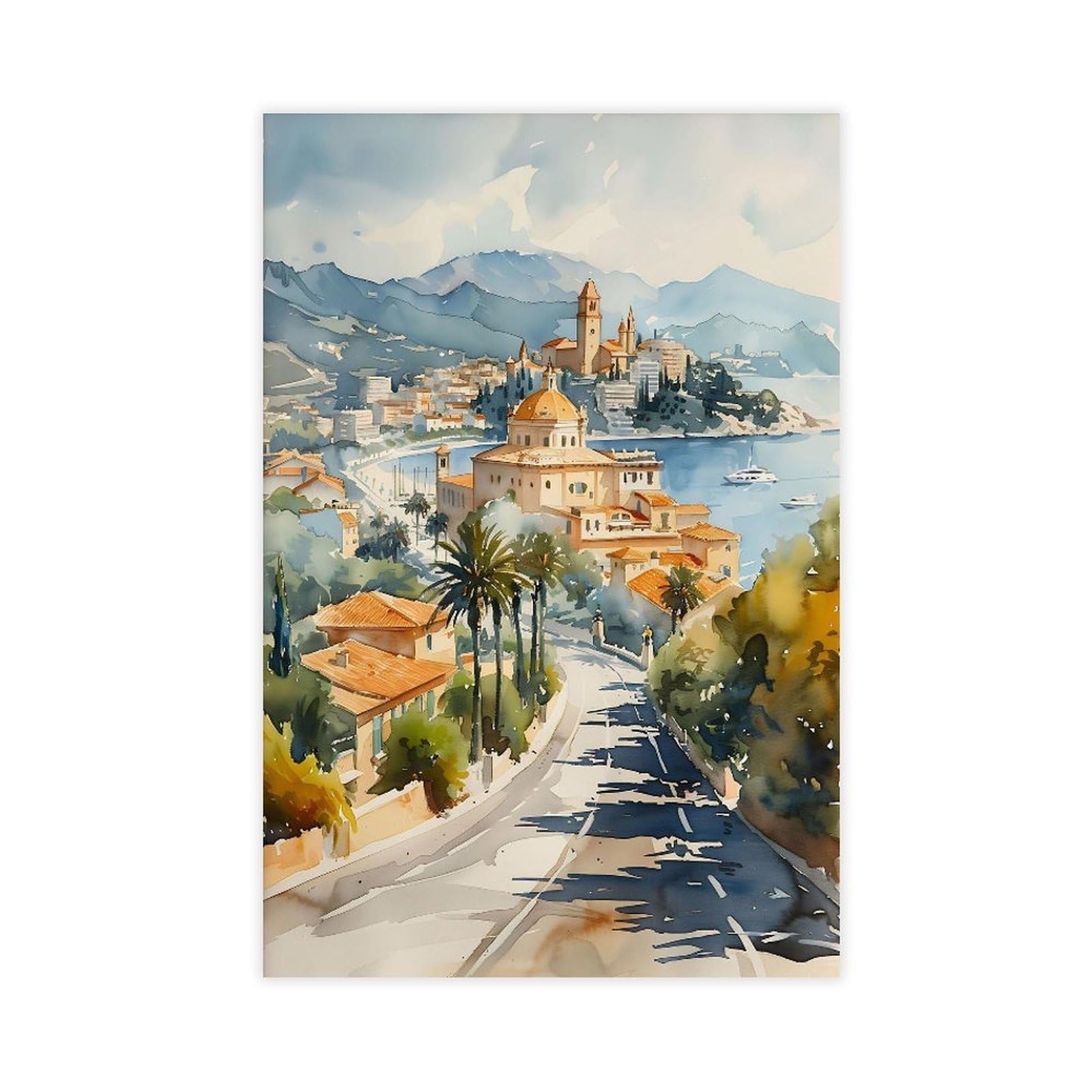 絵画 Iconic Landscape Mountainous Landscape Behind Saint-Remy Wooden Jigsaw Puzzle