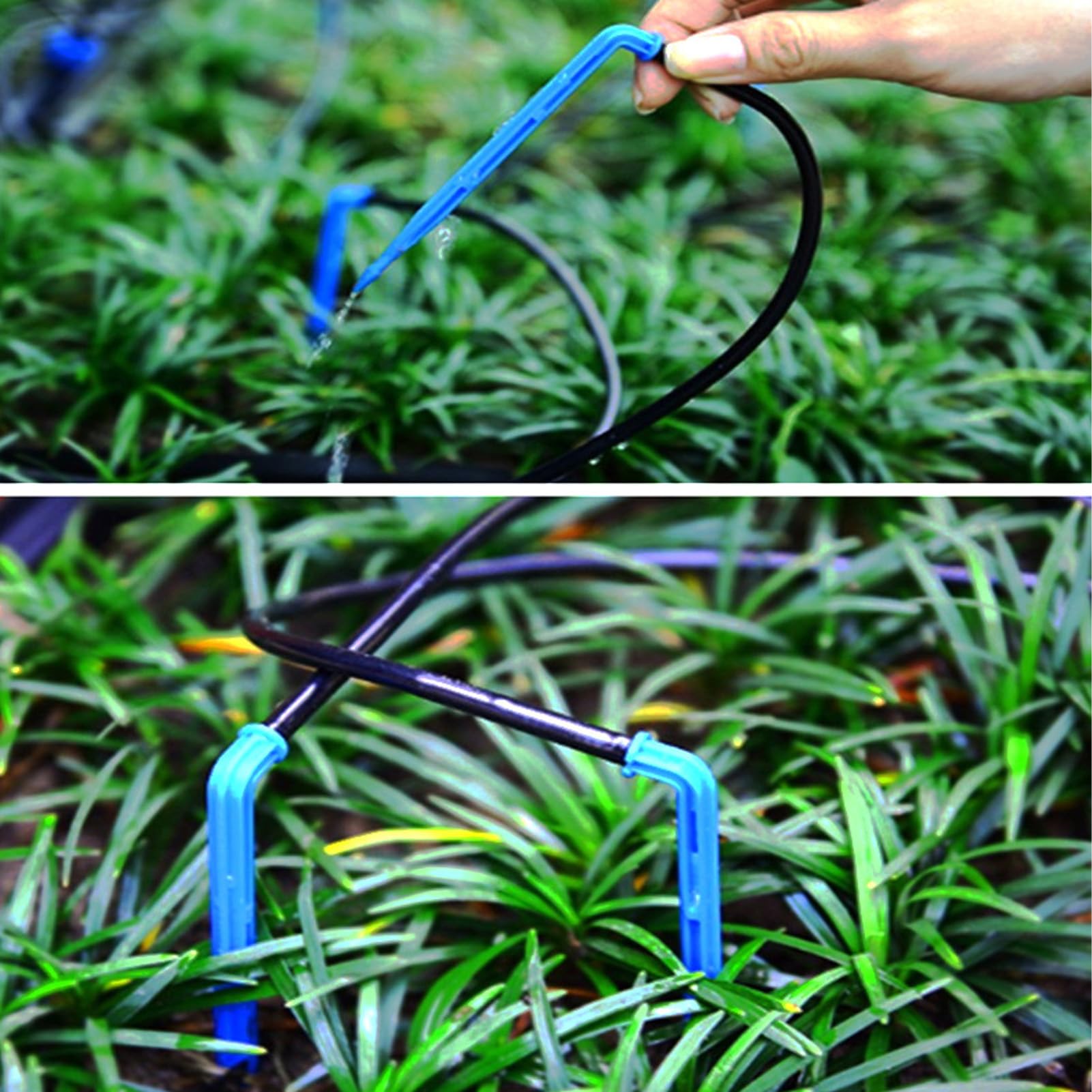 de riego por goteo solar para jardín Pantalla digital de riego automático para 10 plantas en macetas con modos de temporizador 30x7 Kit de riego por goteo antisifón
