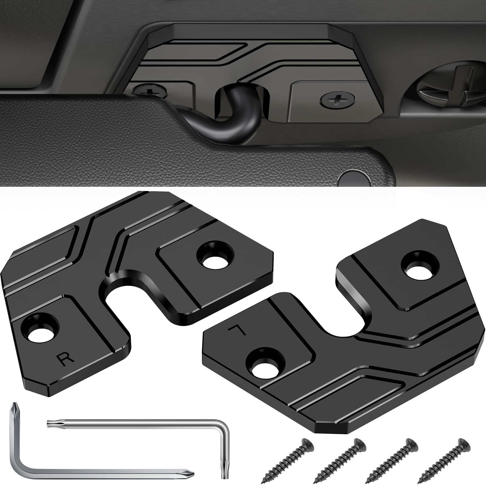 Sun Visor Repair Kit Compatible with Jeep WranglerJK 2018 JL 2018-2023 Gladiator 2020-2023 2 Pack Jeep Visor Repair