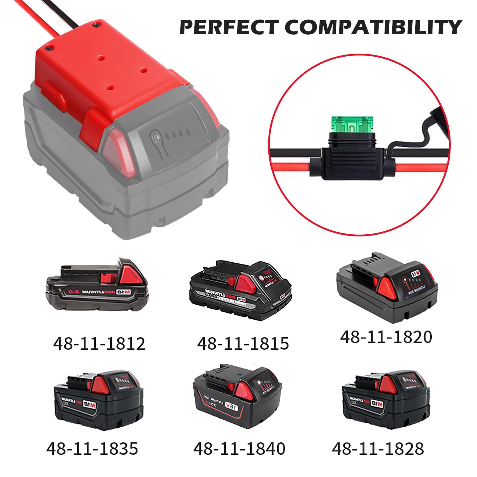 Lot de 2 adaptateurs Power Wheels pour batterie Milwaukee 18 V