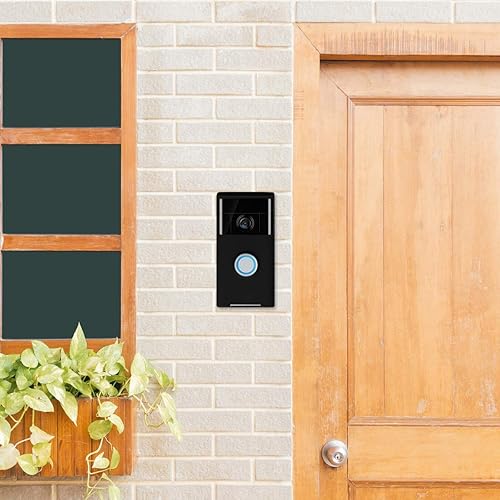 Miniatura 2 de kwmobile Case Compatible with Ring Video Doorbell (1st Gen) - Protective Silicone Cover Black