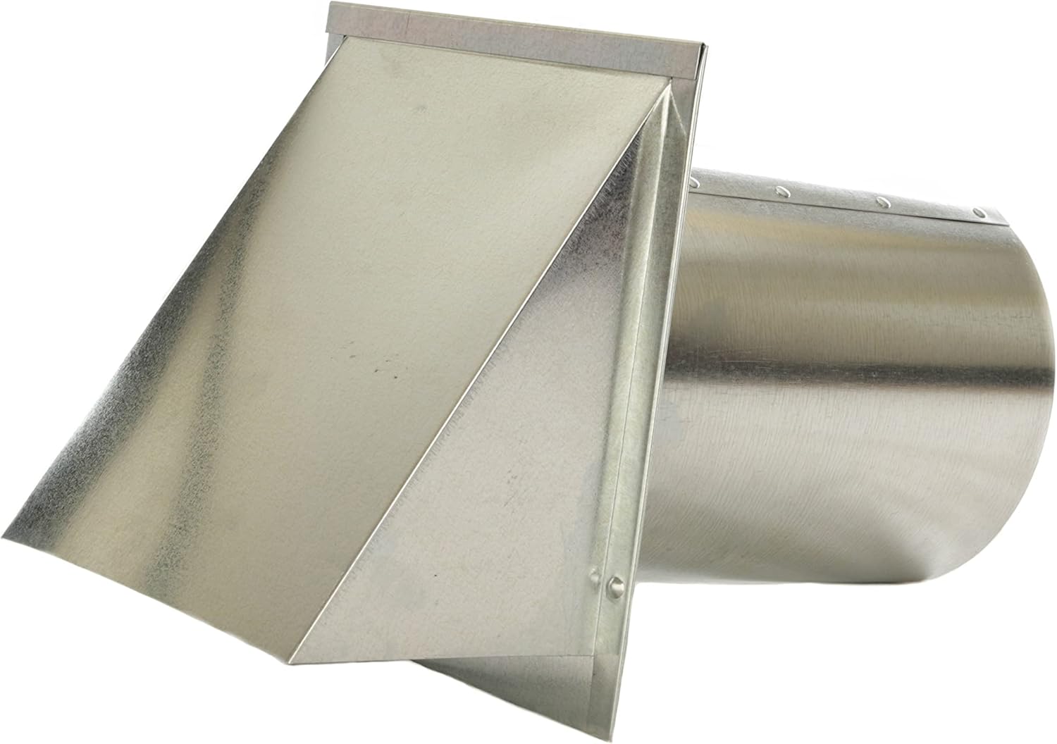 FAMCO Hooded Wall Vent with Screen and Damper, Used for Air Exhaust Applications (Galvanized Steel, 6 inch)