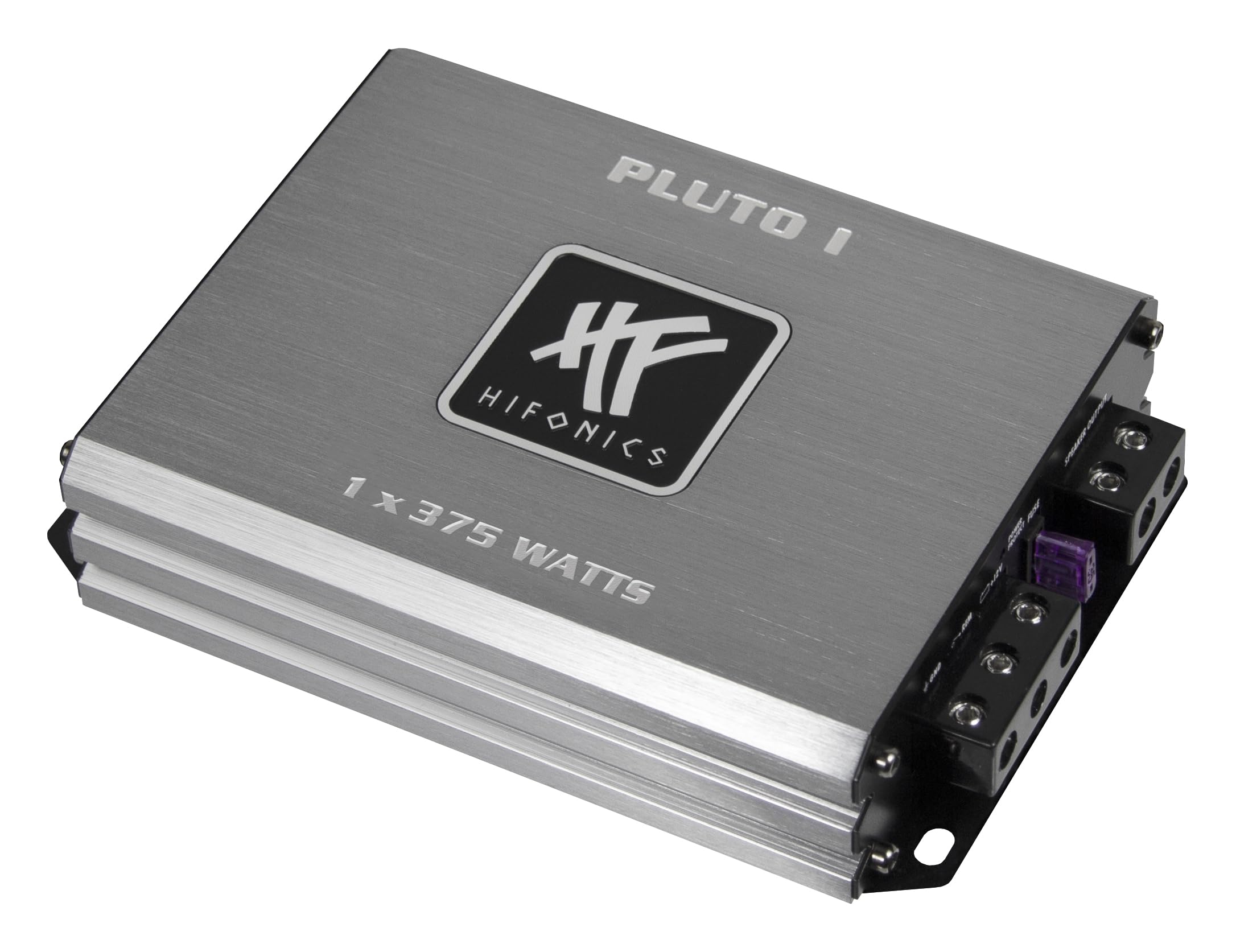 HiFonics PLUTO 1 | Amplificador de potencia digital de 1 canal micro, amplificador de subwoofer clase D con 1 x 375 W RMS