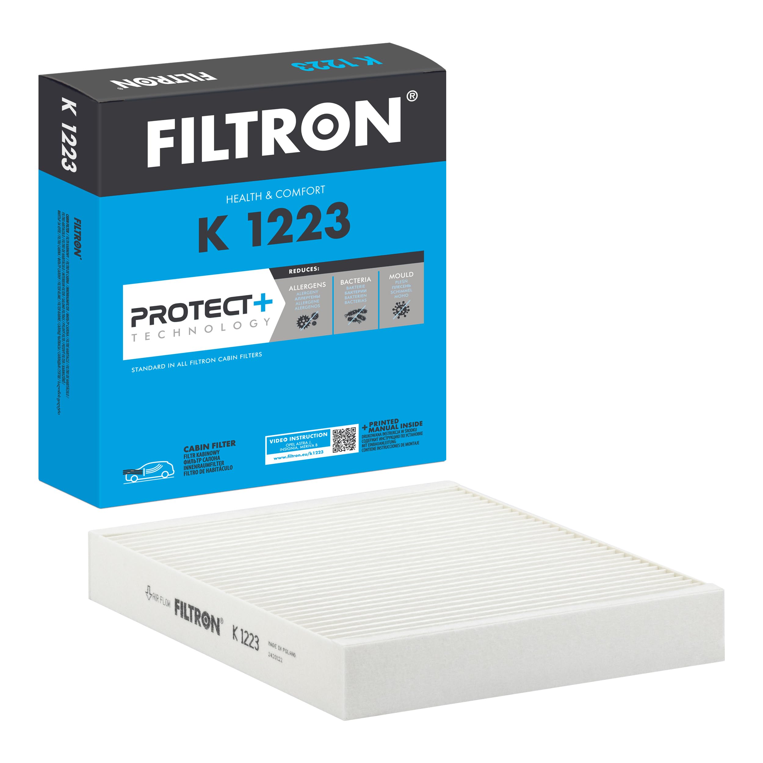 4x ✅Fits FILTRON K 1223 Filter, cabin air K 1223 Cabin filter fits:  ⭐UK Seller⭐