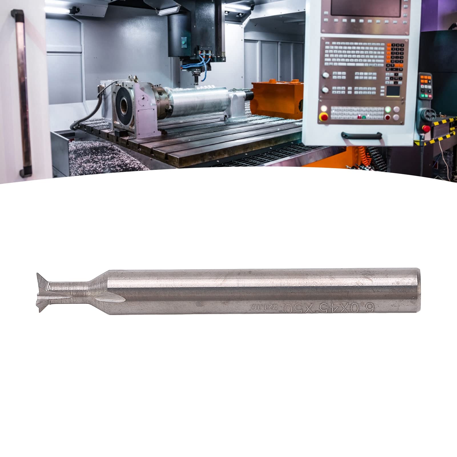 Schwalbenschwanz-Fräser, Durchmesser Schaft 4 Nuten, 50 Mm Länge, Schwalbenschwanz-Fräser, Hartmetall, 6 Mm, Universeller Schwalbenschwanz-Fräser (45°)