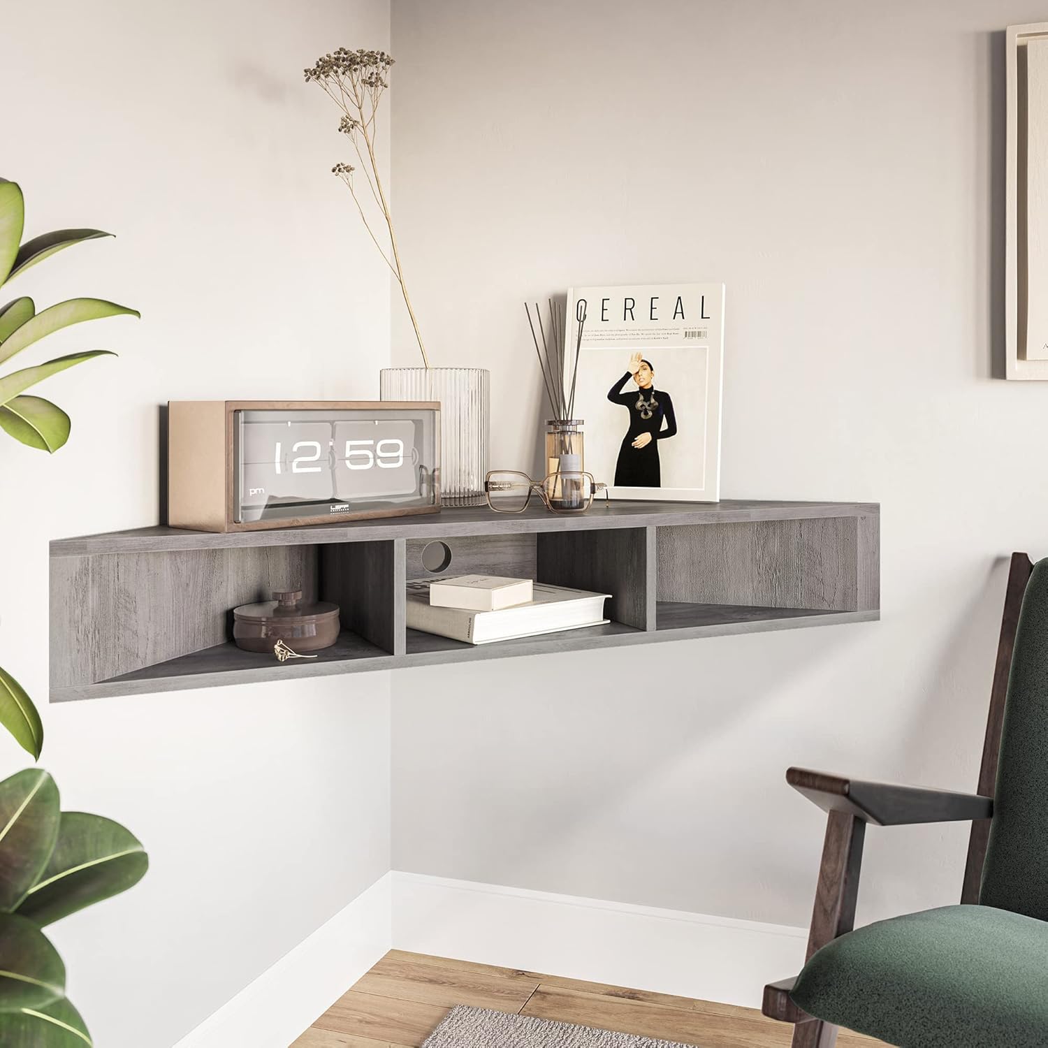 47" Floating Wall Shelf with Cable Cutout