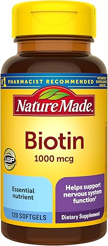 Nature Made - Biotina una por día vitamina B7 1000 mcg Cápsulas de gel 120 unidades Nature Made - Biotina una por día vitamina B7 1000 mcg Cápsulas de gel 120 unidades
