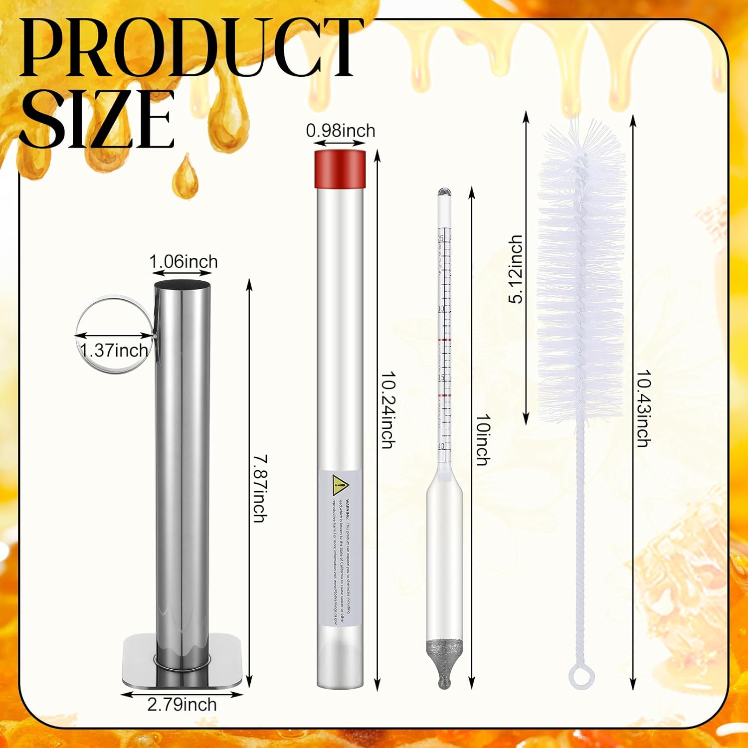 14 Pcs Maple Syrup Making Kit with Maple Syrup Hydrometer Kit and Filter Set Include Maple Syrup Hydrometer Test Cup Brush Filter Holder and 10 Pcs Filter Cloths for Maple Syrup Supplies