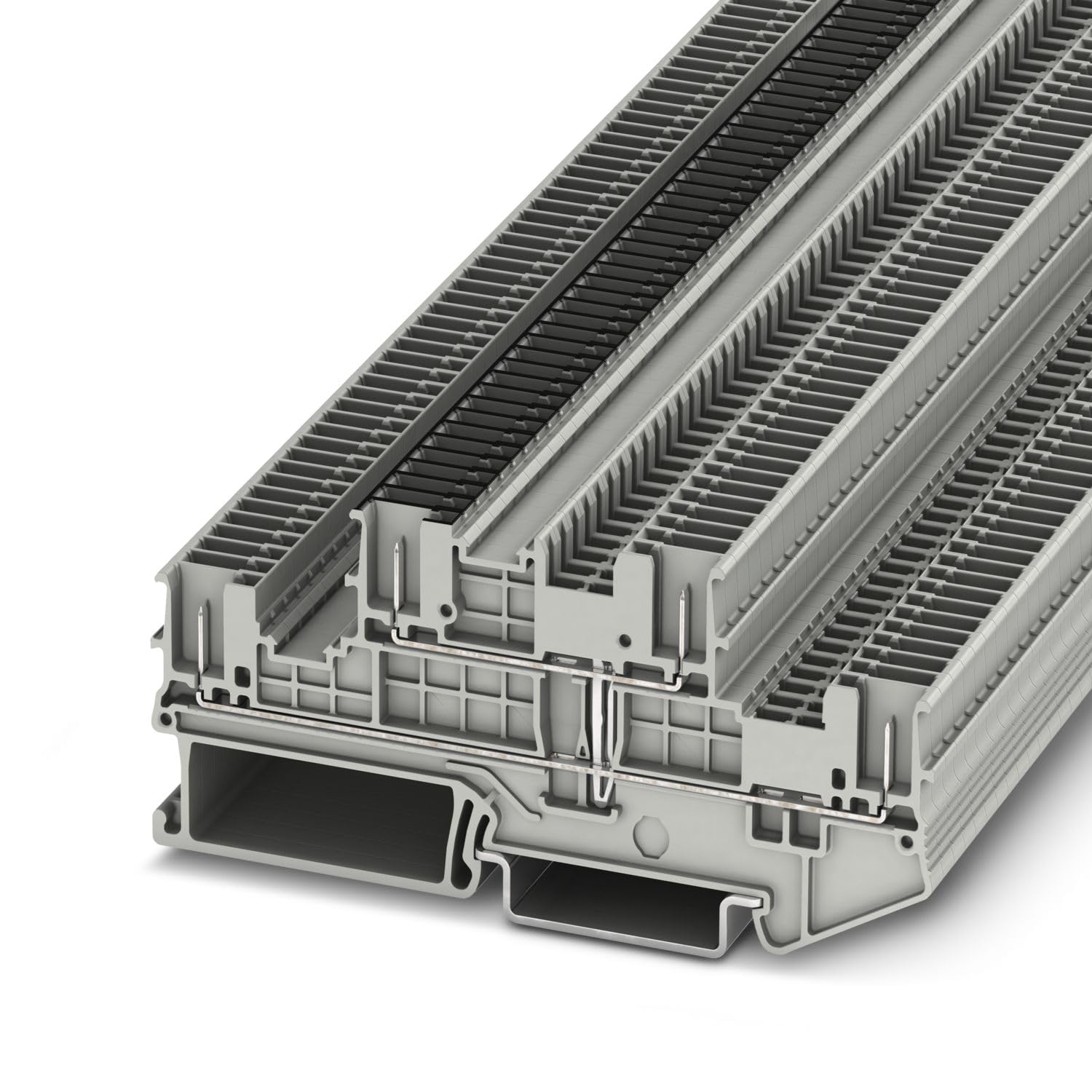 Phoenix Contact PTTB 1.5/S/4P-PV Doppelstock Reihenklemmen 2 Grau, 0.14mm², 1.5 mm², 500V Steckbar, Packung a 50 Stück