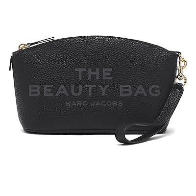 Marc Jacobs The Leather Beauty Bag Cosmetic Case Black