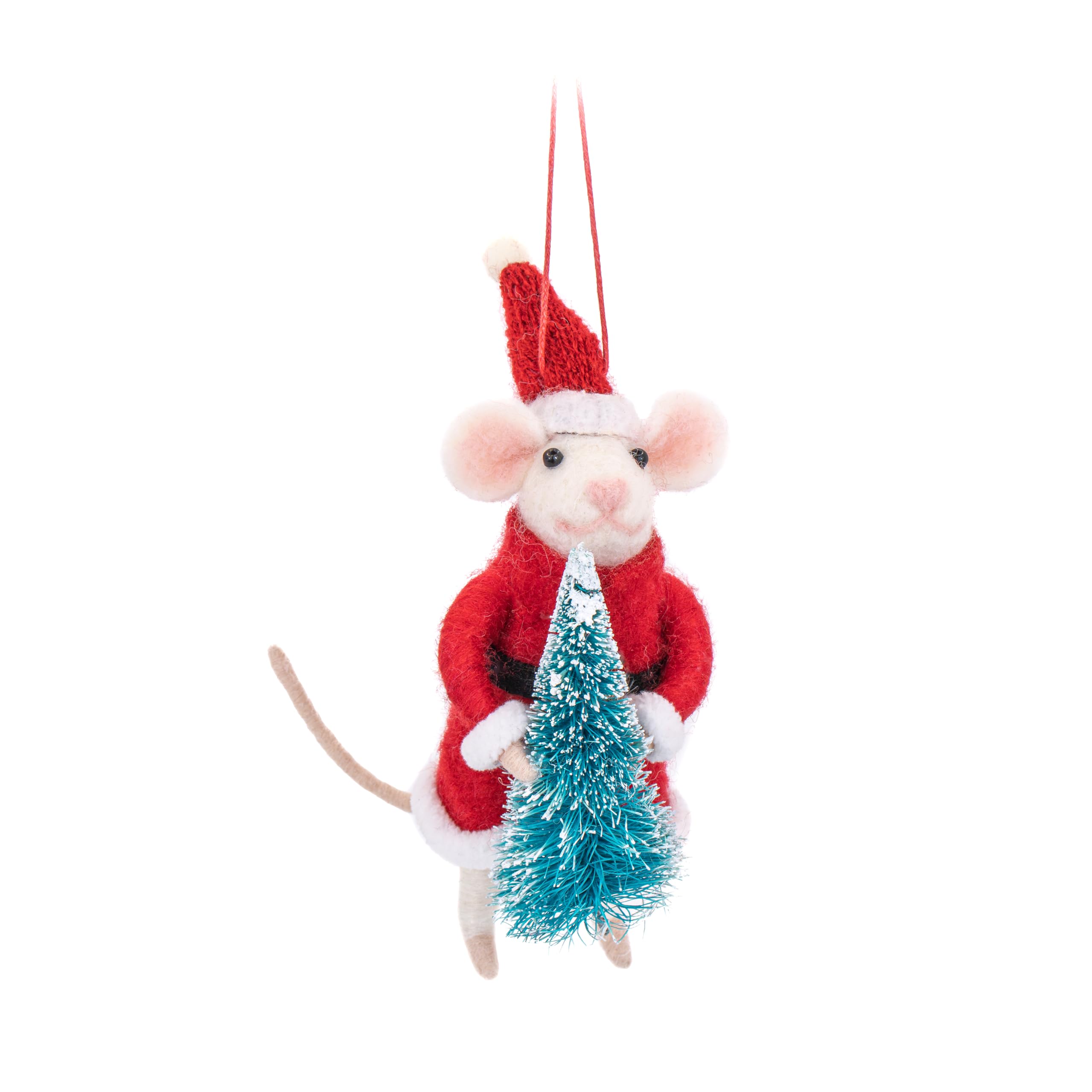 Sass & Belle Sass And Belle Santa Mouse With Tree Felt Decoration