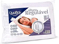Travesseiro Altura Regulável, Duoflex, 100% Algodão, Branco, para Fronha 50Cmx70Cm
