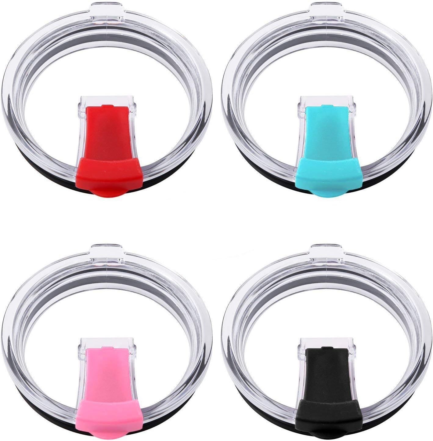 Tumbler Replacement Lids, IHUIXINHE Spill Proof and Splash Resistant Lid for Rambler, Ozark Trail, Rtic, BPA Free & Straw Friendly (30 Oz)