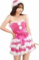 ピンク サンタ コスプレ衣装 フリース 即日発送】【sugar nine サンタコス 5点セット】【S-XLサイズ/3