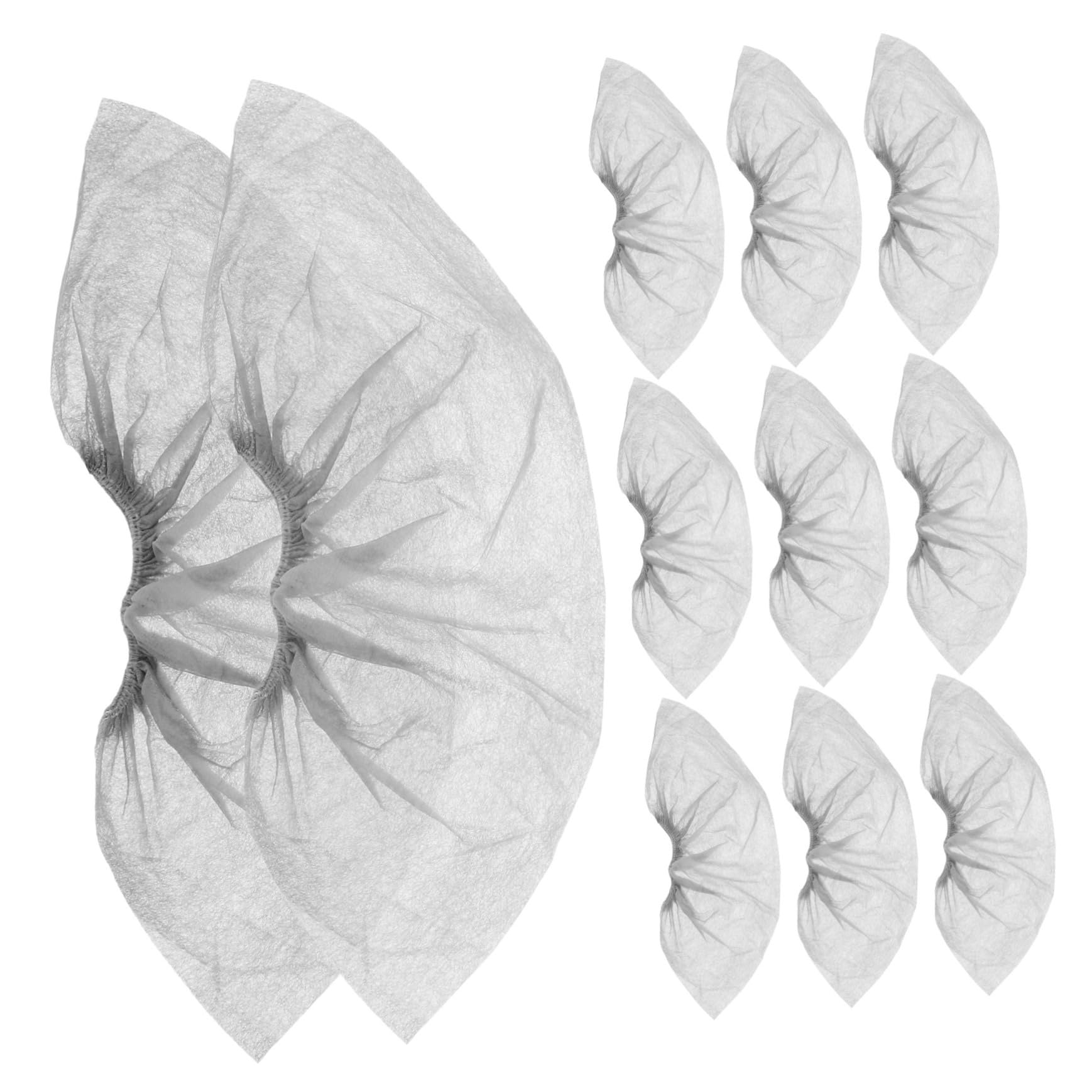 Unomor 100 Pack Anti-slip Home Disposable Shoe Covers Waterproof Non-woven Fabric