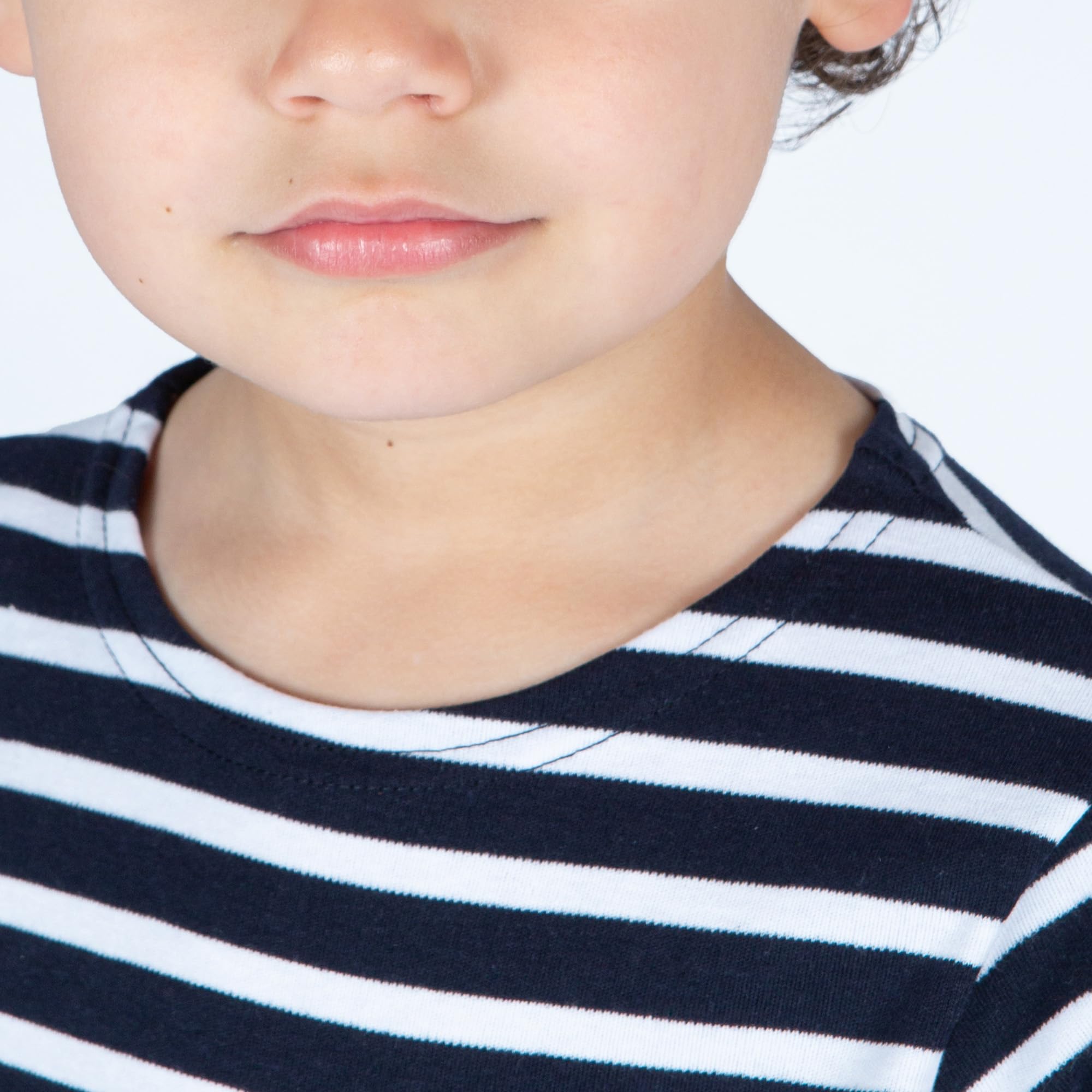 Breizh Ocean - Marinière Coton Bio - de 1 à 14 Ans - Création Française GARLAN Enfant - Tee Shirt Enfant Garcon ou Fille Manches Courtes - Vetement Bebe Garçon et Fille à Rayures