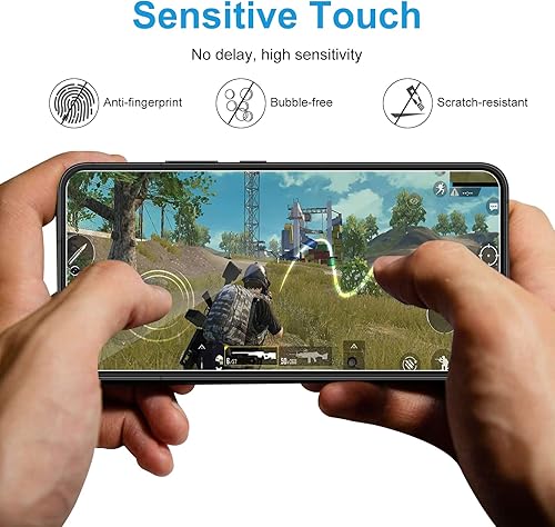 Miniatura 8 de LYWHL Paquete de 3 protectores de pantalla de vidrio templado para Samsung Galaxy S23 Plus / S23+ con 2 protectores de lente de cámara, compatible