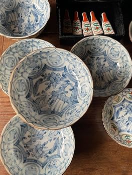 蒙古焼 藍窯 木棚付 中鉢 小皿 箸置 各5客 醤油差し1客セット新品 未使用 Amazon.co.jp: 蒙古焼 藍窯 木棚付 中鉢 小皿 箸置 各5客 醤油