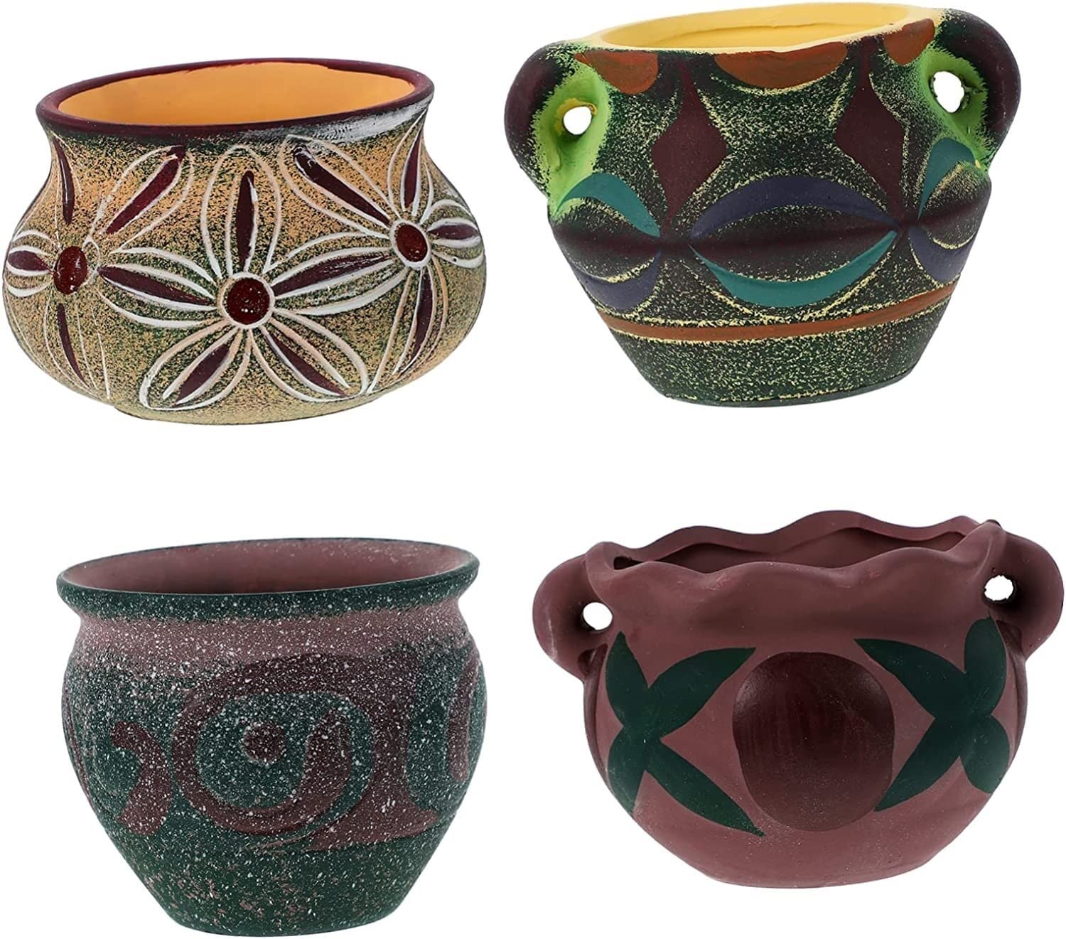 Fioriera da giardino Vaso for piante, vasi da fiori, 1 pz Vasi mediterranei in ceramica for fiori Mini piccoli vasi for piante grasse da interno Vasi for piante grasse in ceramica Piccoli vasi in cera