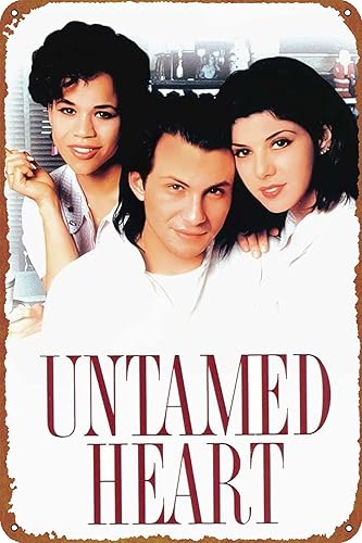 Póster de película de corazón untamed, letrero de hojalata, cafetería, bar, hogar, decoración de pared, retro, de metal, 8 x 12 pulgadas