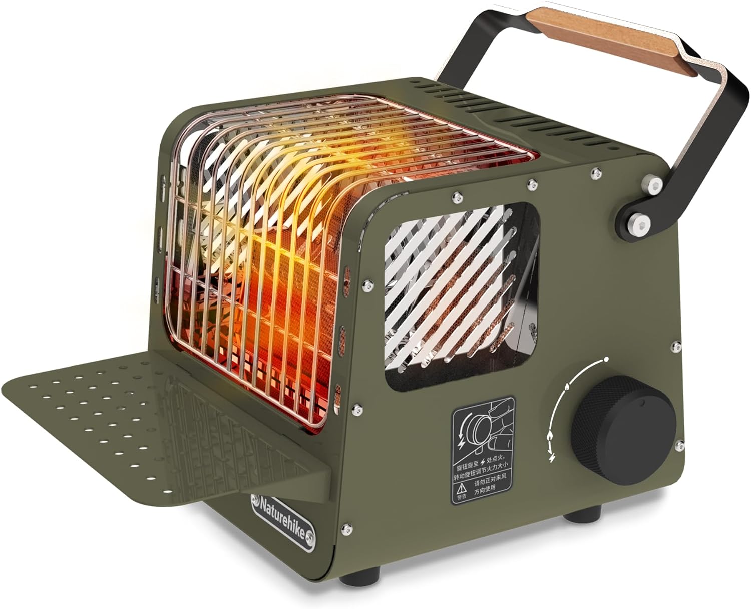 Naturehike Camp Heater with Warming Shelf | 3750 BTU Butane Portable Space Heater for Indoor & Outdoor Use