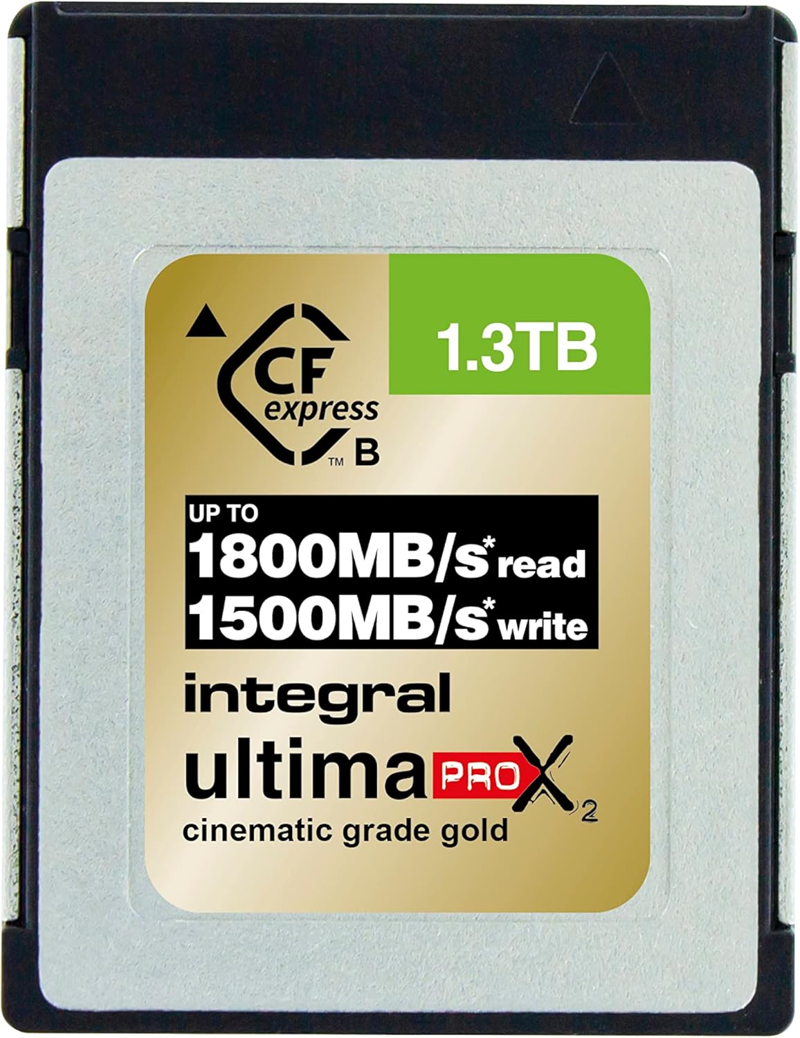 Integral 1300GB CFexpress Memory Card Type B 2.0 12K and 8K RAW and 8K 120 FPS 1800MB/s Read 1500MB/s Write Speed 1500MB/s Sustained Write Speed Designed For Advanced Cinematic and DSLR Cameras