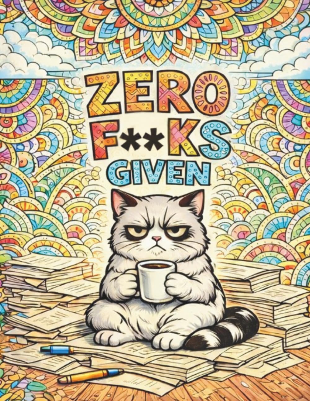 Zero Fks Given: A Burnout Coloring Book for When You’ve Mentally Checked Out (The Burnout Coloring Series)