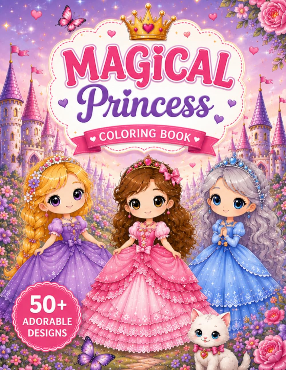 Magical Princess: Coloring Book (Children's coloring books. / Libros infantiles para Colorear)