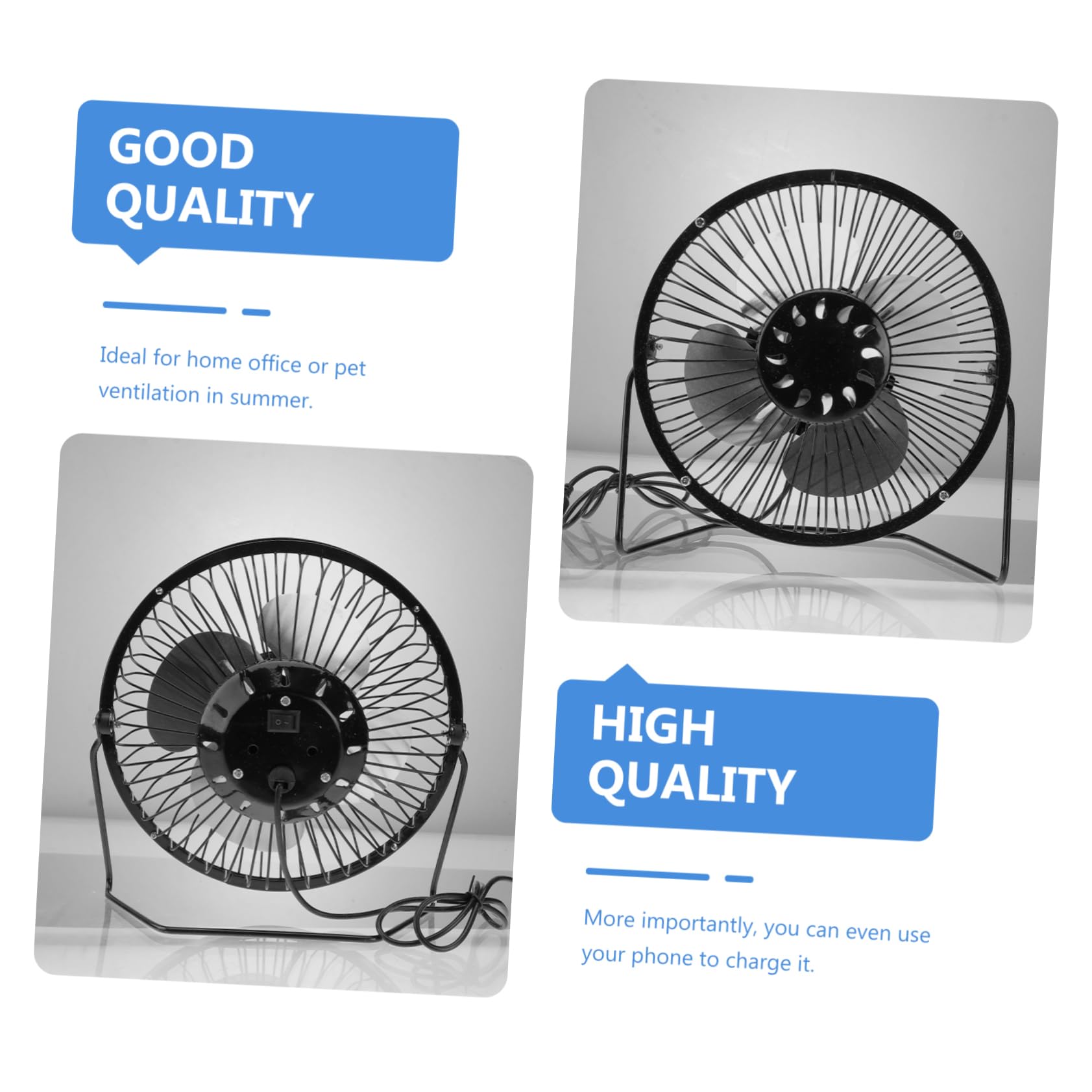 Ventilateur Solaire USB Mini de Bureau Silencieux Ambiance Estivale
