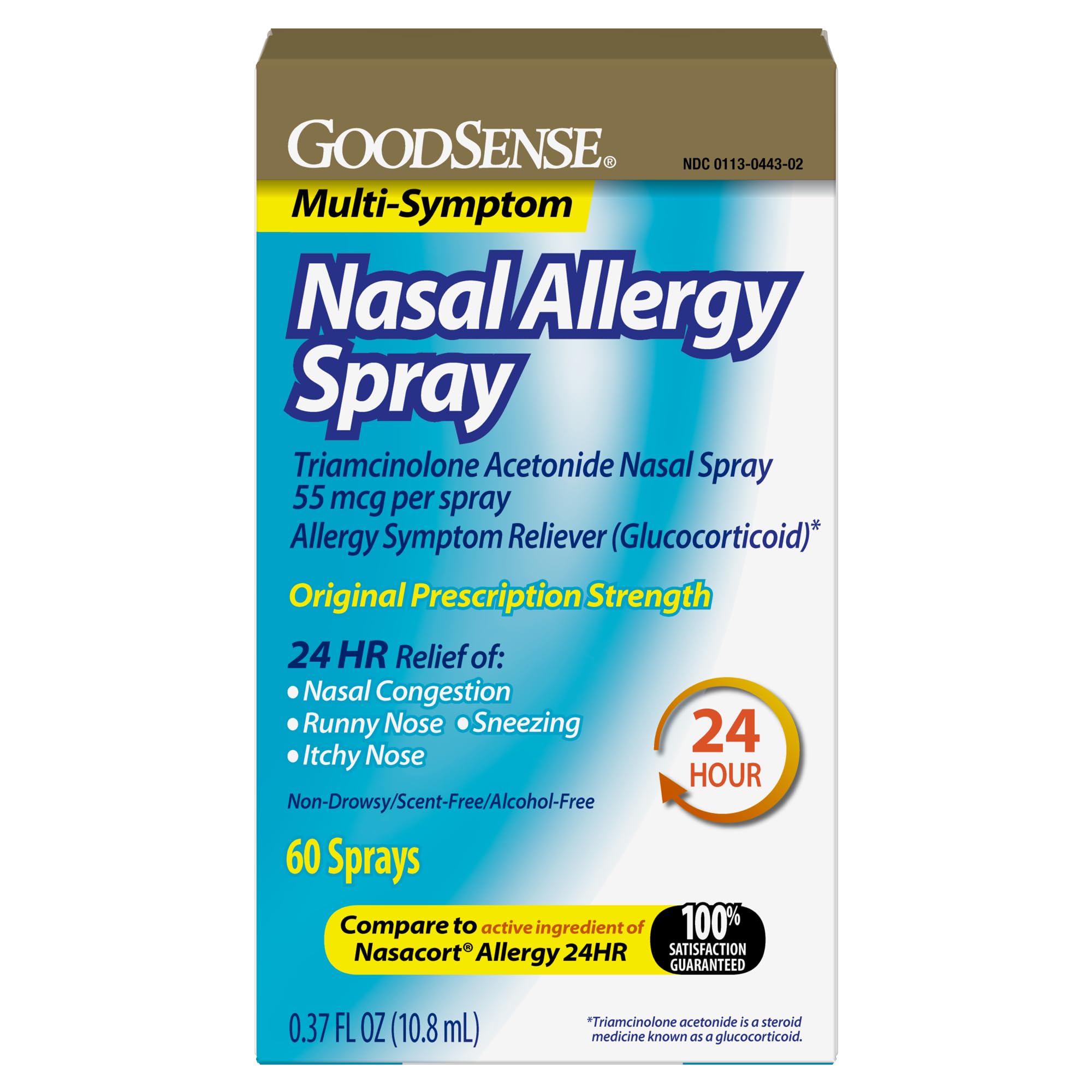 GoodSense Allergy Nasal Spray, Triamcinolone Acetonide 55 mcg, 0.57 Fl Oz — Amazon image 10