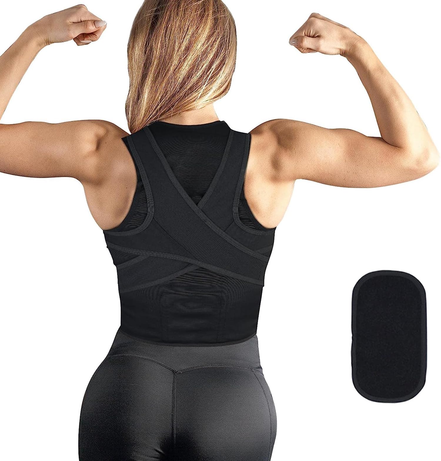 Back Brace Posture Corrector with Extension, Azonee Adjustable Back Straightener Support for Upper and Lower Back, Scoliosis Back Belt
