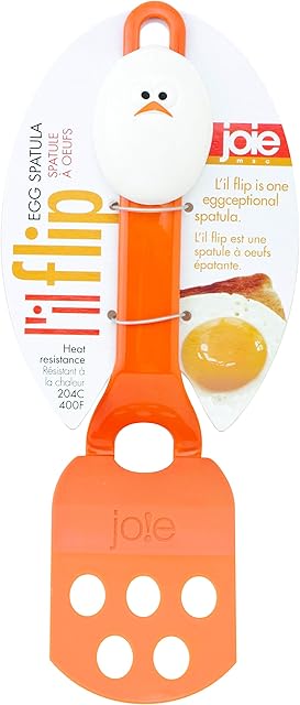 Joie Kitchen Gadgets 50326 Joie Little Flip Egg Spatula, Orange, nylon, Small
