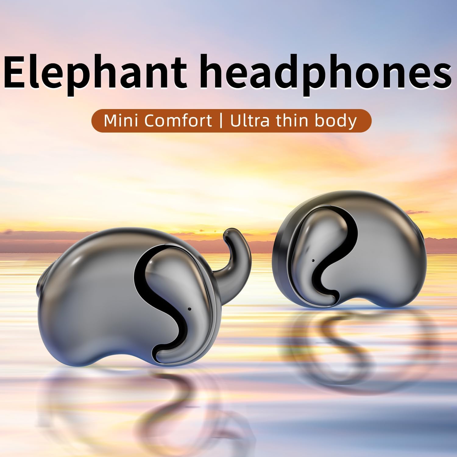 Pair of Micool T18 earbuds, showcasing their compact and ergonomic shape