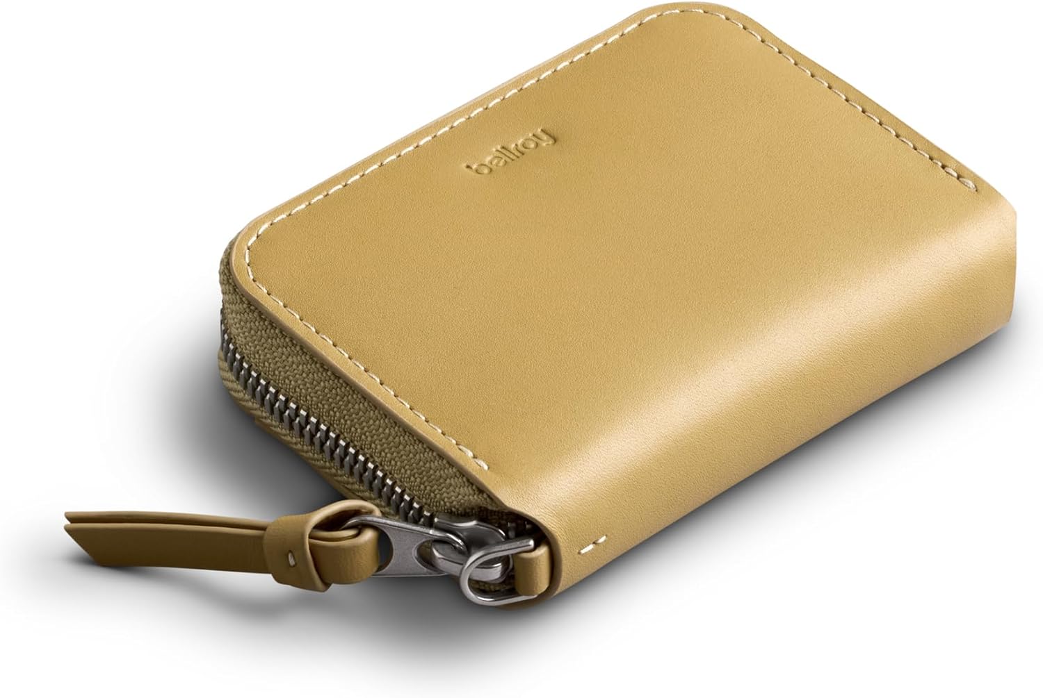 Bellroy Folio Piccolo (small leather zip wallet for men and women, with storage for cards, coins and keys) - Mustard