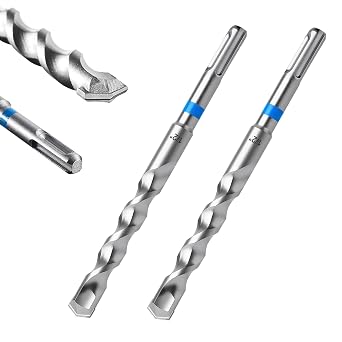 toolant Masonry Drill Bit,SDS Plus Rotary Hammer Drill Bits Set for 1/2" x6inch 2pcs,Carbide Tipped 2-Cutter for Concrete,Masonry and Brick