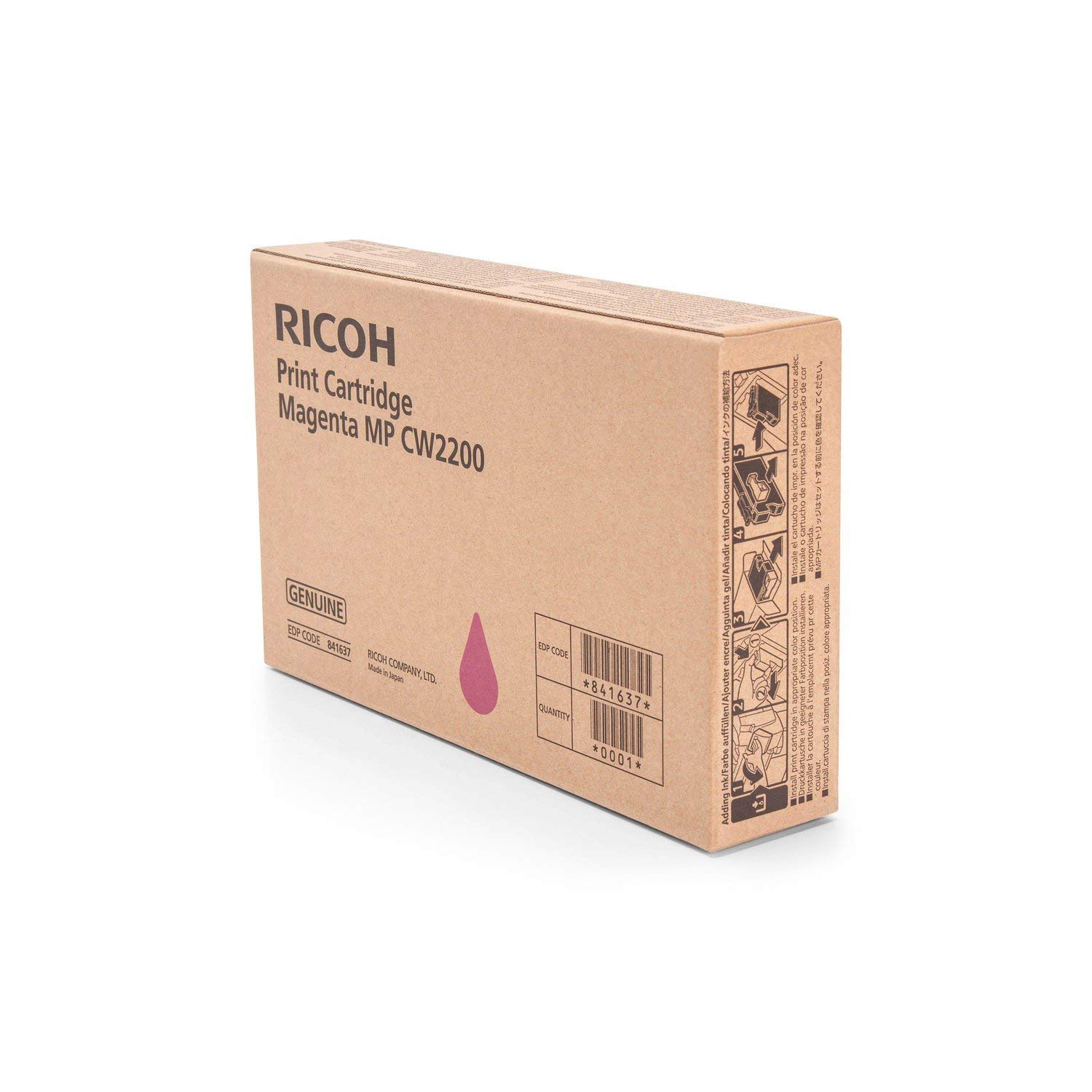 Oryginalny tusz pasujący do Ricoh MP CW 2200 Series Ricoh 841637 841722 - kartridż do drukarki premium - magenta - 100 ml