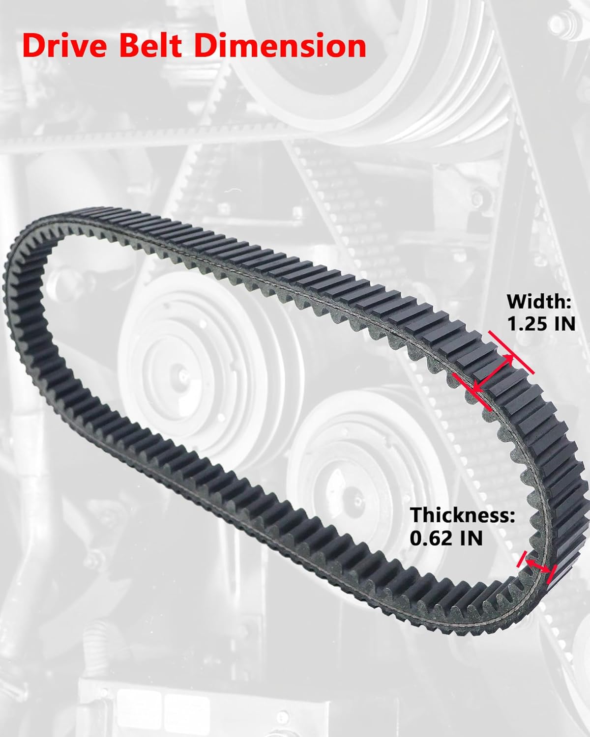 Drive Belt for Polaris Ranger 1000 / Crew 1000 2020-2025, Ranger SP 570 / Crew SP 570 2022-2025, Replace 3211218, Heavy Duty CVT Belt for Polaris
