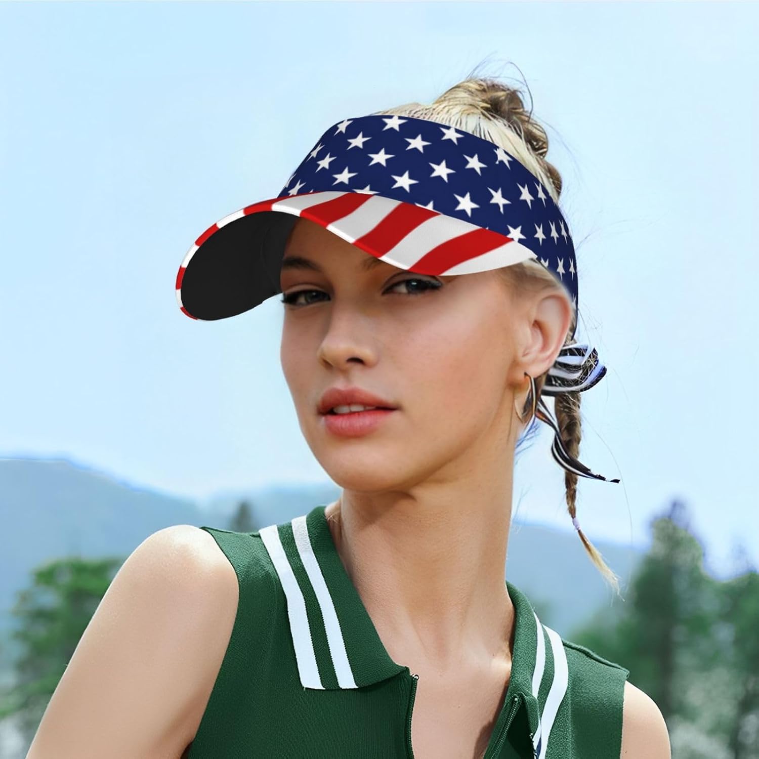 National Flags Visor Cap Sun Hat for Women Men Teens for for Sports, Beach, Tennis, Golf, Running & Hiking - Image 6