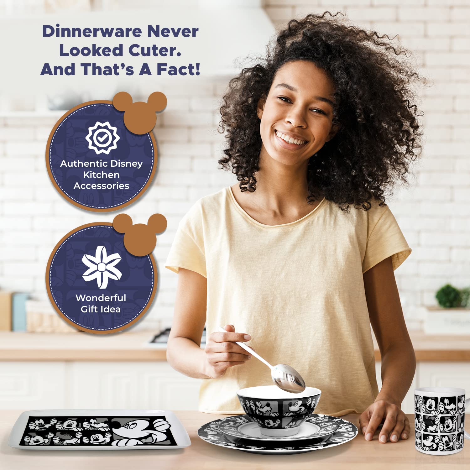 Amazon.com | Disney Mickey Grid Serving Tray: Serving Trays