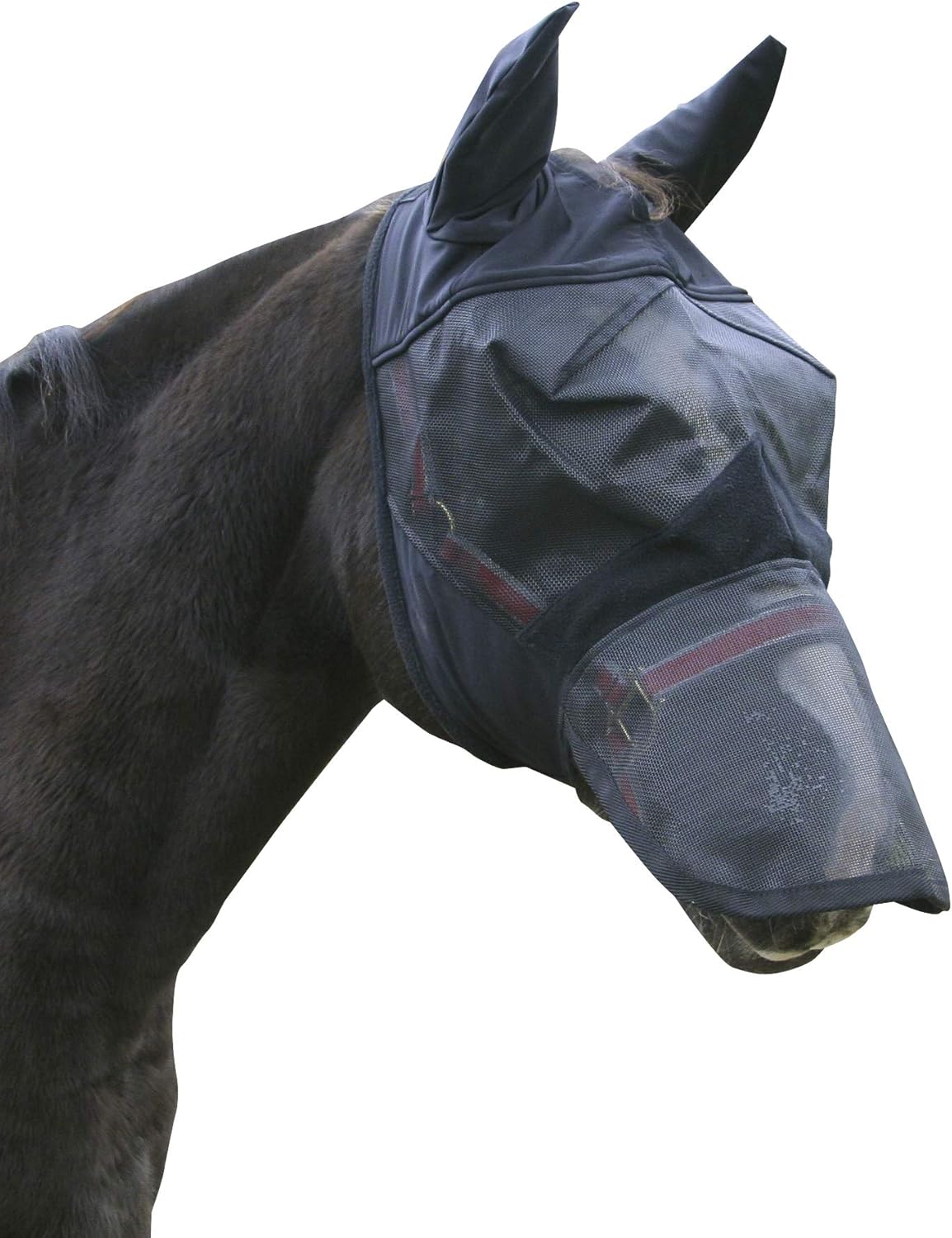 Kerbl 321274 Fly Mask Including Nose-Ridge and Ear Protection for Warmblood Horses