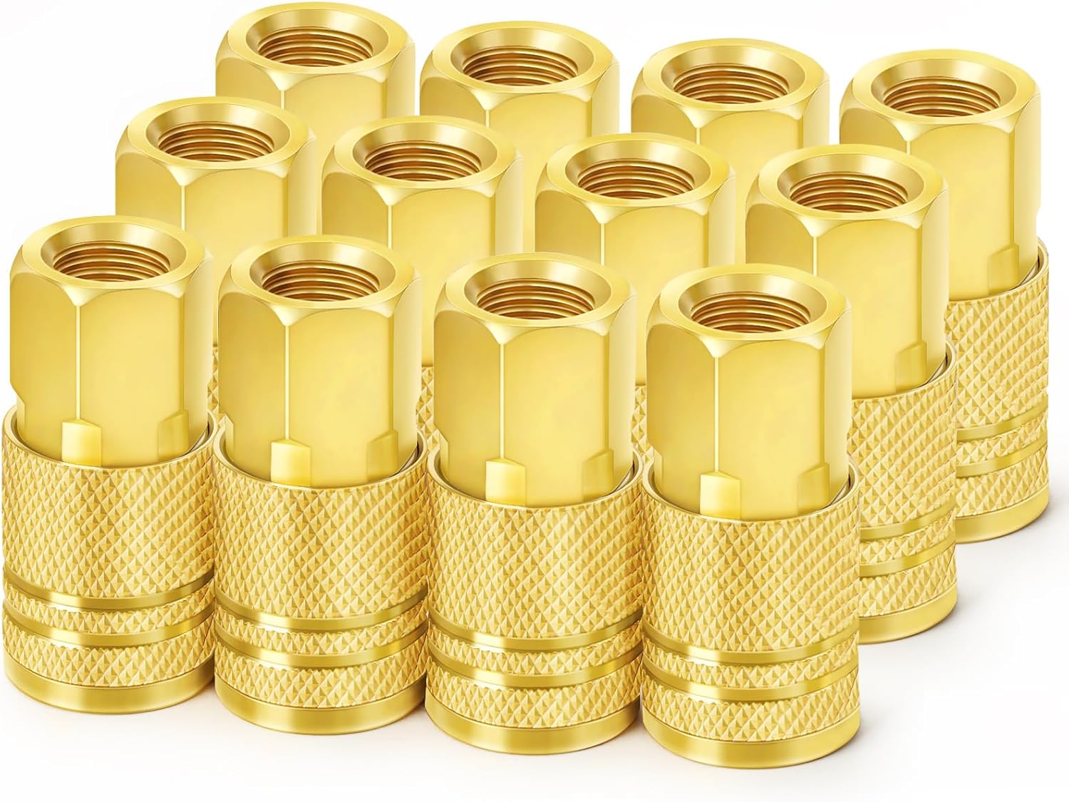 ChillWaves 1/4-Inch Female Industrial Coupler,1/4" NPT Female 4-Ball Quick Connect Air Coupler Air Hose Fittings(12-PACK)