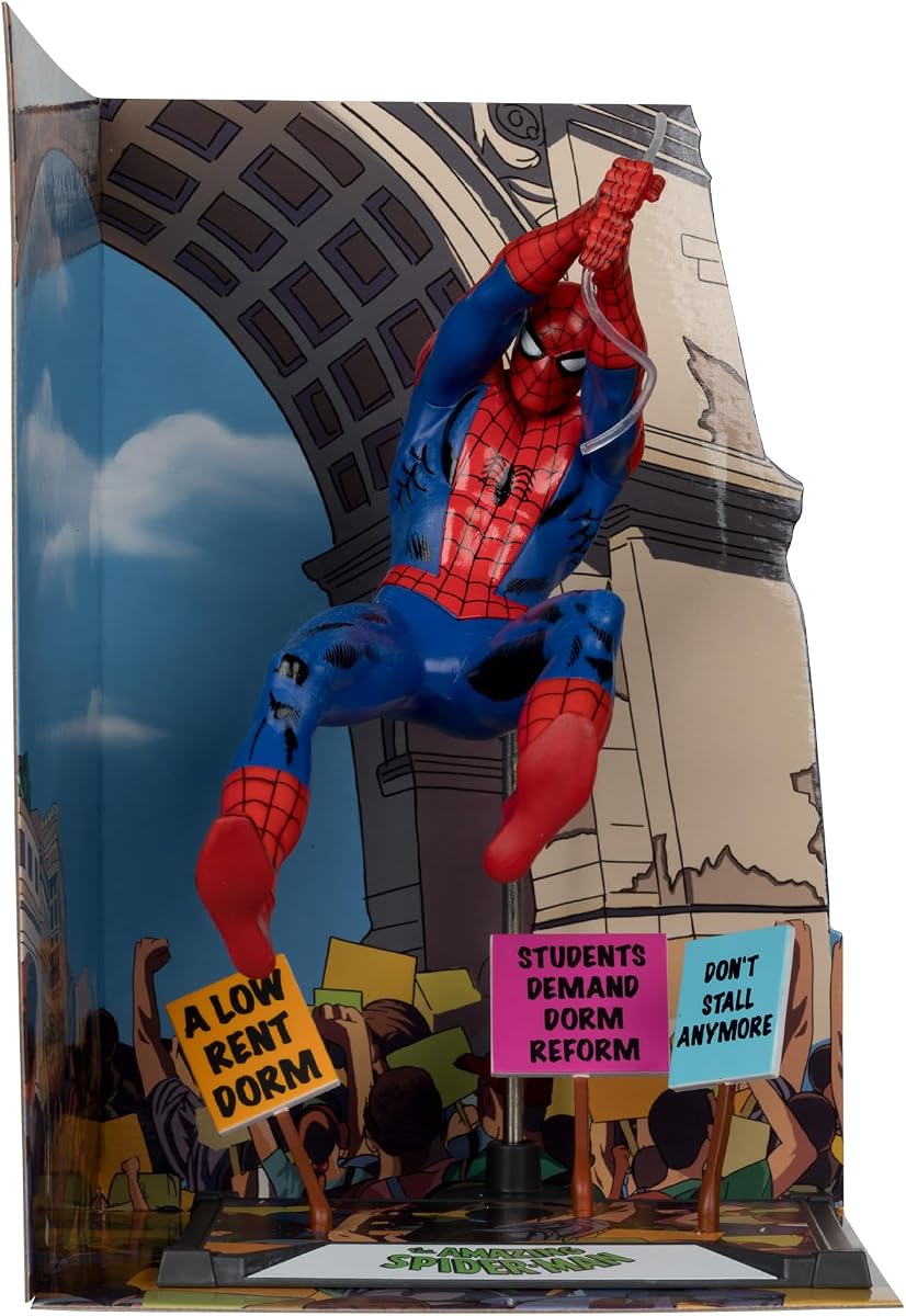 Marvel Collectible 7 Inch Statue Figure 1/10 Scale Posed Scene - Amazing Spider-Man #68 Gold Label | Marvel Collectible 7 Inch Statue Figure 1/10 Scale Posed Scene - Amazing Spider-Man #68 Gold Label