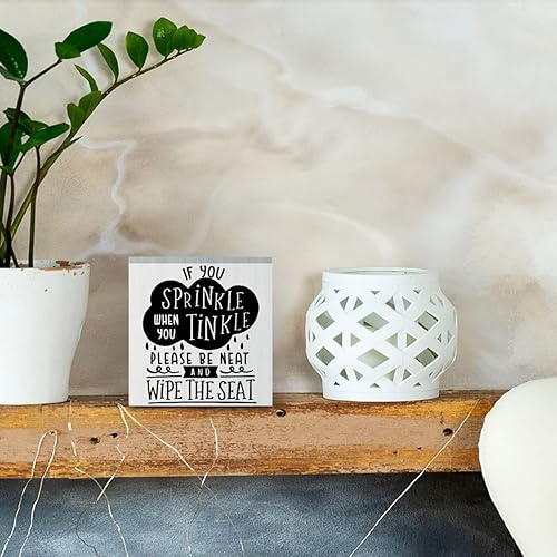 Miniatura 4 de AOZHUO Cartel de madera para decoración de escritorio para estante de mesa, baño, hogar, sala de estar, dormitorio, oficina, decoración de pared,