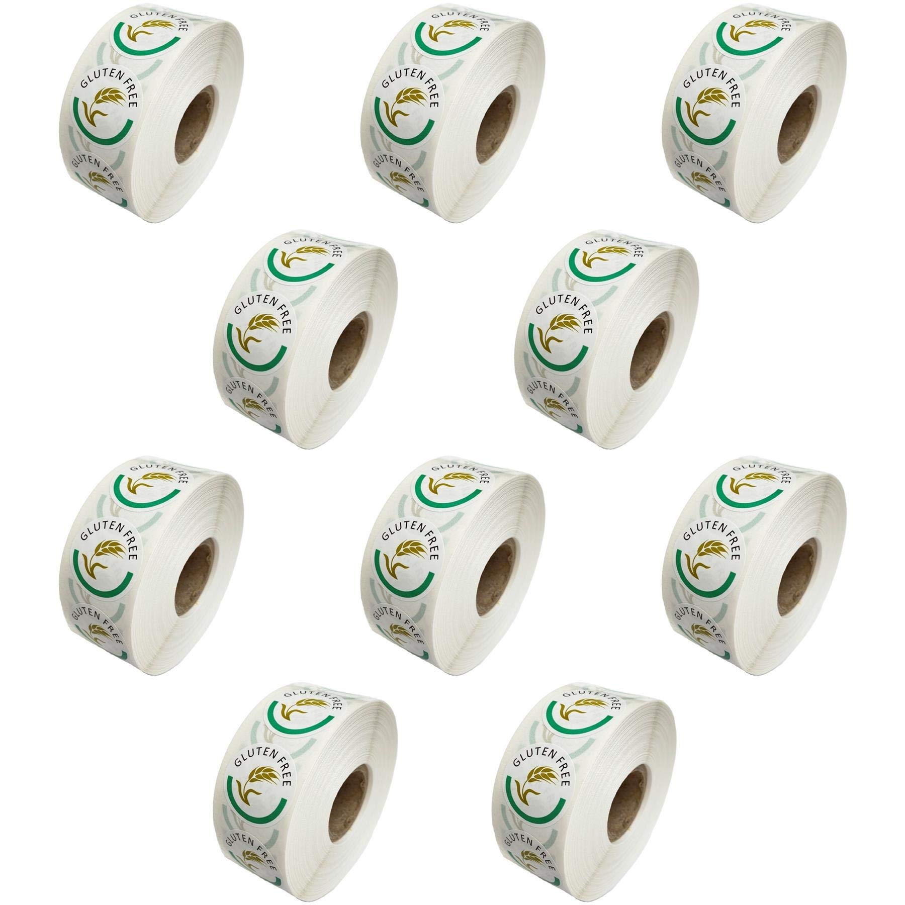 Mr-Label Catering Stickers - Gluten Free Labels 25mm - 10 Rolls - 1000 Labels per Roll