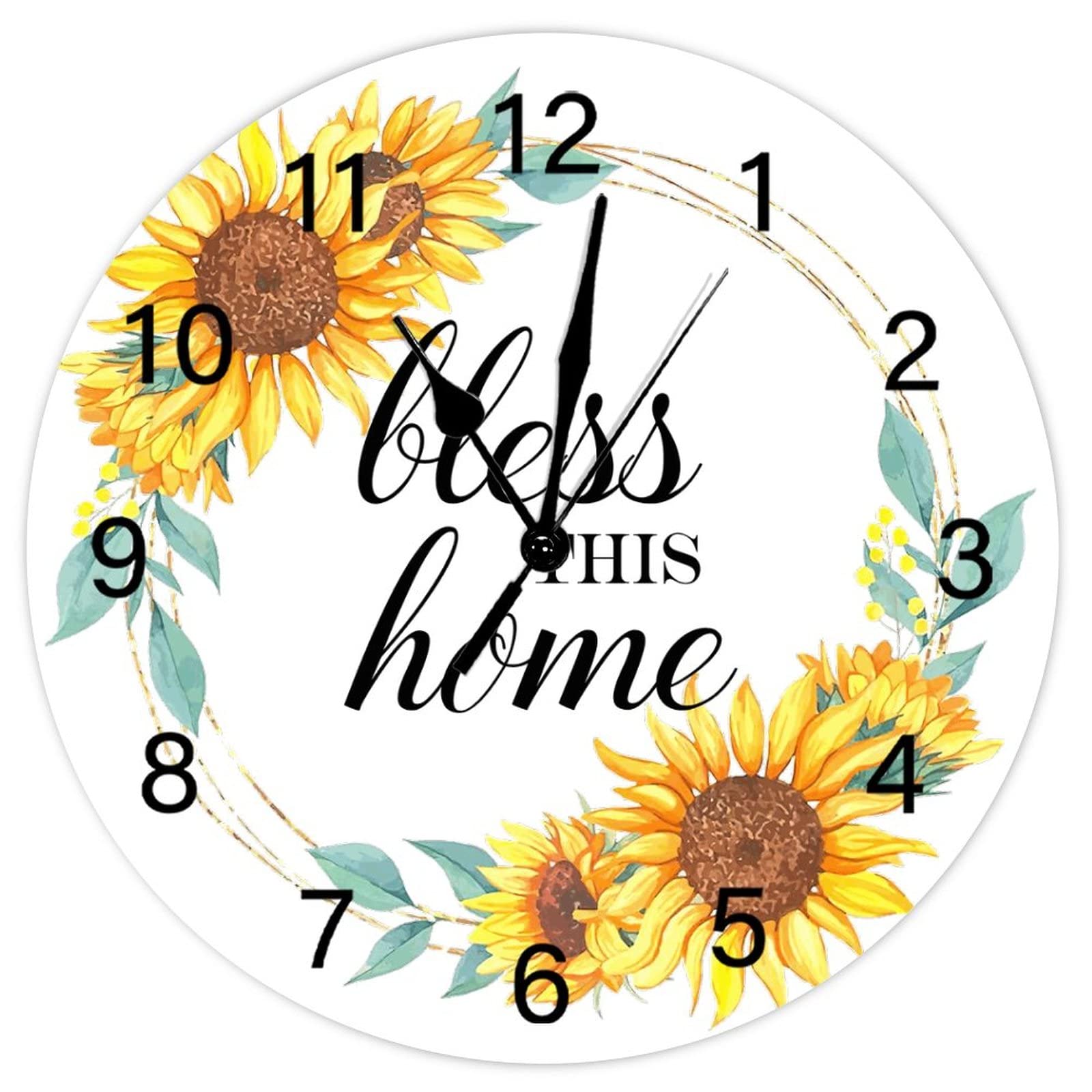 Horloge murale retro Bless This Home pour embellir un mur nu