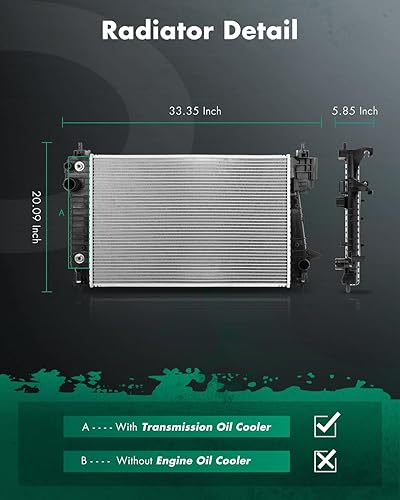 Vista 89 de SCITOO Reemplazo completo del radiador de aluminio para 1993-1998 para Toyota para T100 2.7L 3.0L 3.4L 2090 Radiador