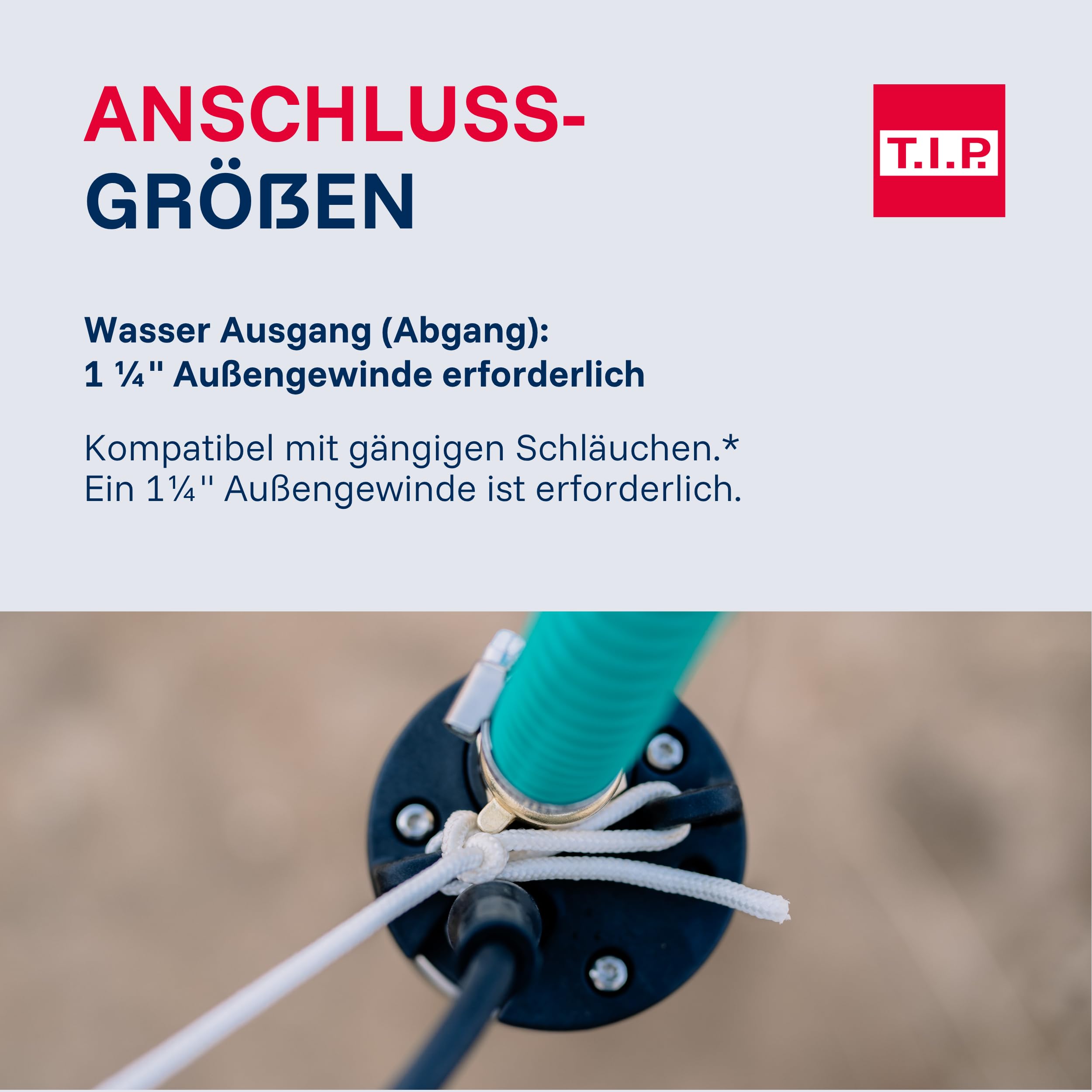 T.I.P. Tiefbrunnenpumpe ab Ø 10 cm Brunnen, 5.700 l/h, 40 m Förderhöhe | AJ 4 Plus 95/40 Sandresistente Edelstahl Brunnenpumpe, 40 m Förderhöhe, 4 bar Druck und 23 m Kabel, Rückschlagventil,